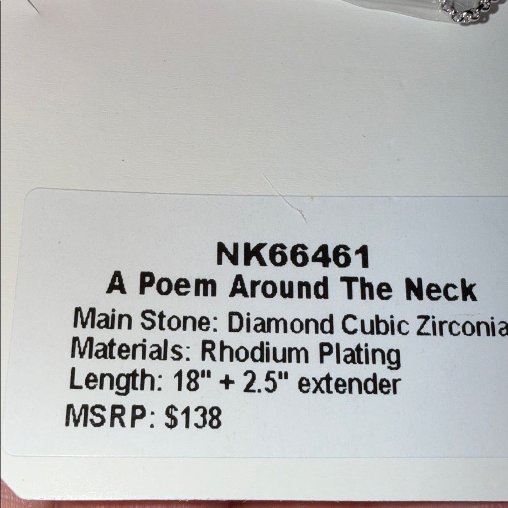 BP Silver Necklace with Sparkling Stones - Picture 2 of 2